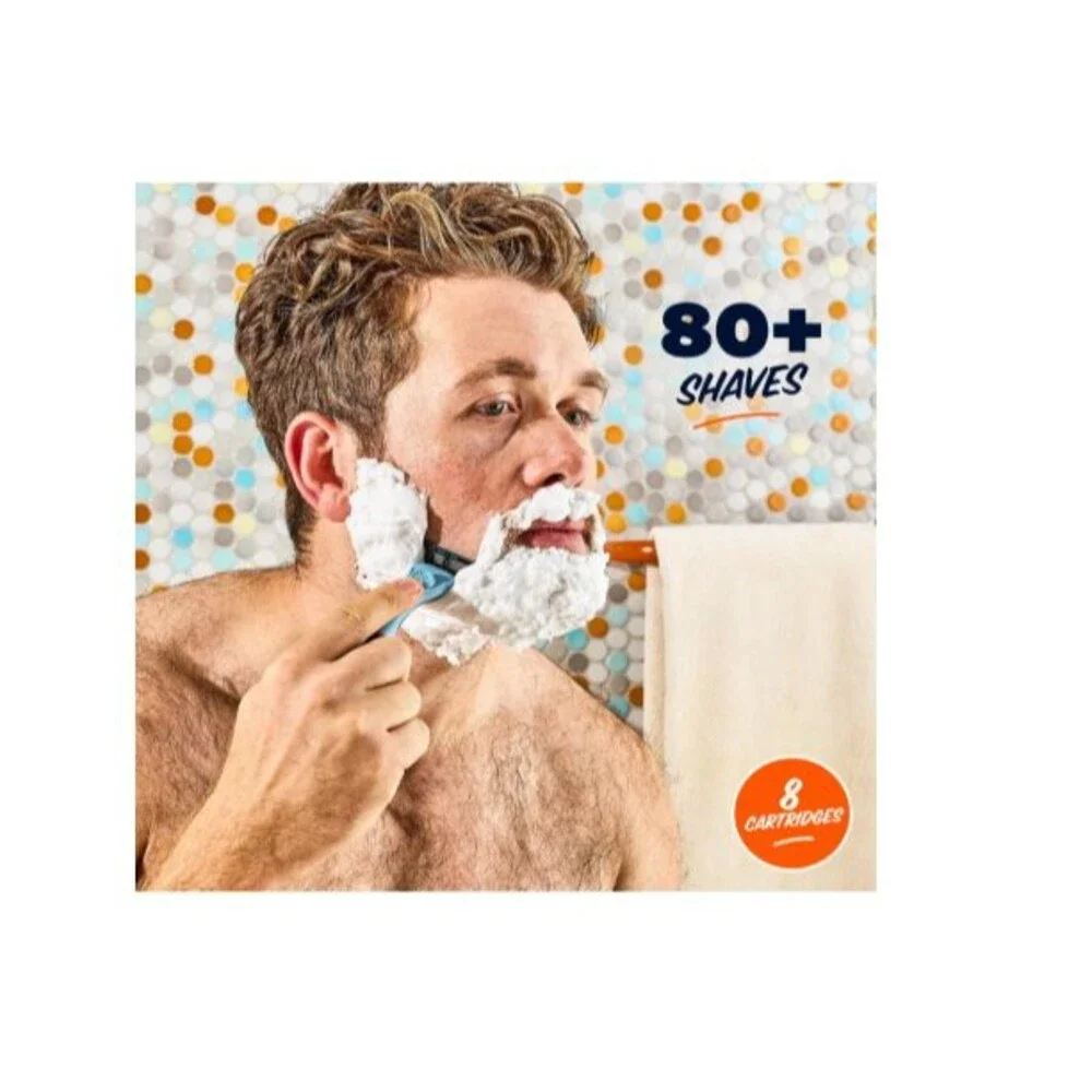 Dollar Shave Club 4 Blade Razor Refills 8 Pack Swift Rinse Blades